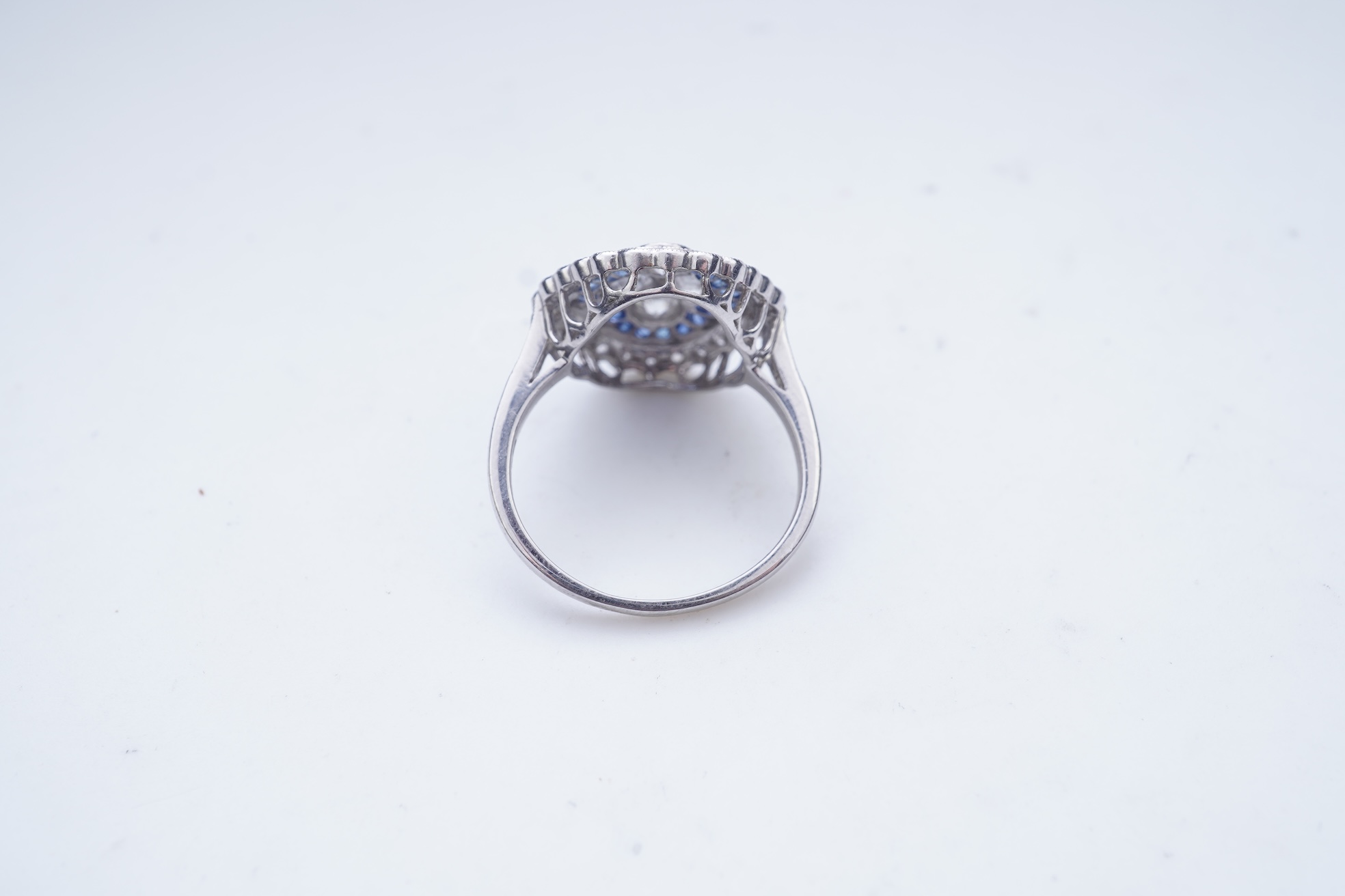 A sapphire and diamond ring